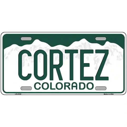 Cortez Colorado Metal Sign