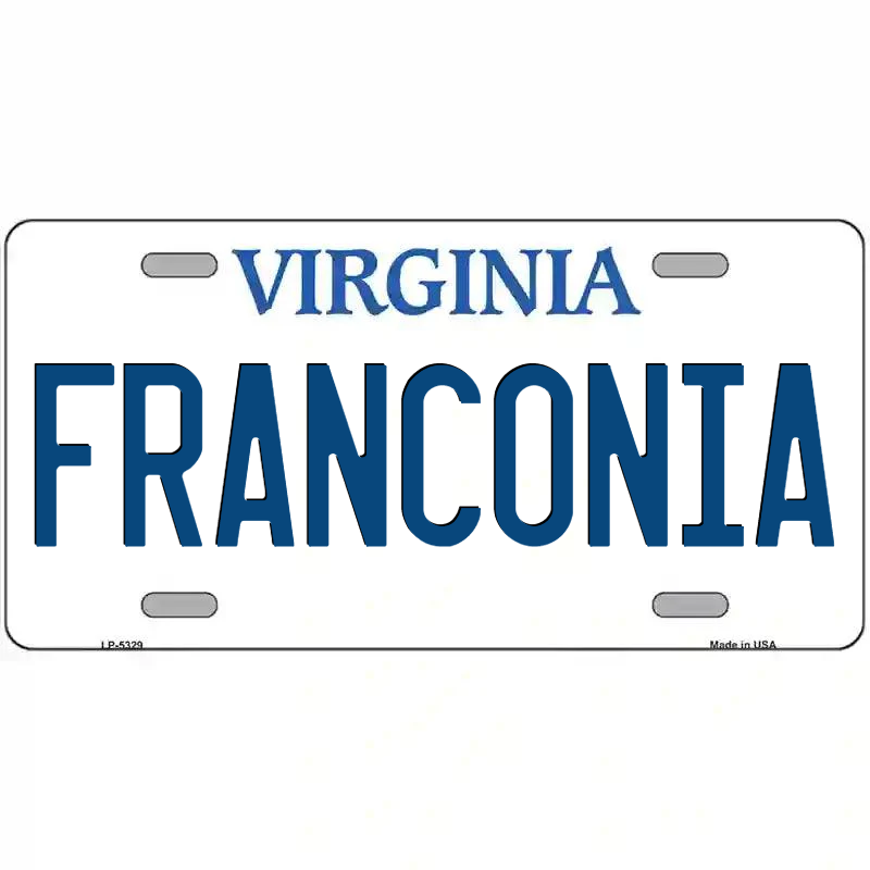 Franconia Virginia Metal Sign
