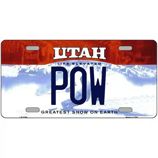 Pow Utah Metal Sign