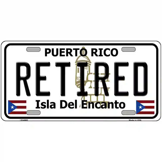 Retired Puerto Rico Metal Sign