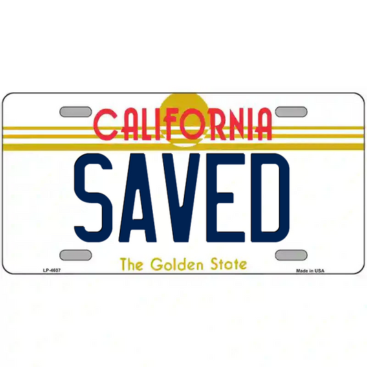 Saved California Metal Sign