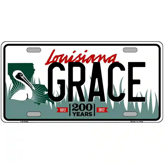 Grace Louisiana Metal Sign