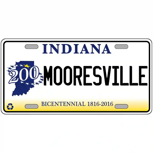 Mooresville Indiana Bicentennial Metal Sign