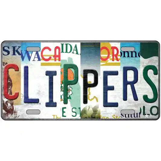 Clippers Strip Art Metal Sign