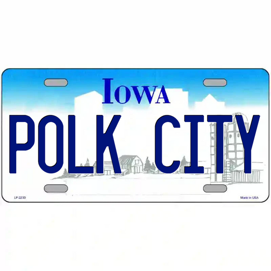 Polk City Iowa Metal Sign