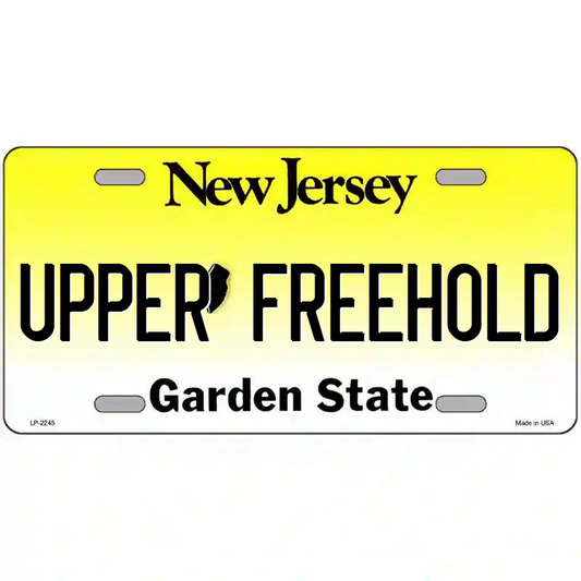 Upper Freehold New Jersey Metal Sign