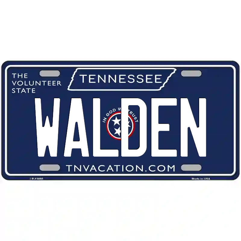 Walden Tennessee Blue Metal Sign