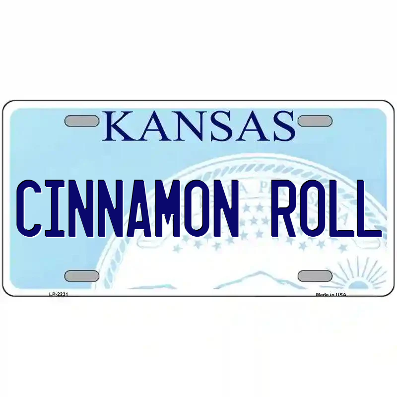 Cinnamon Roll Kansas Metal Sign