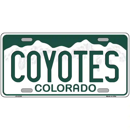 Coyotes Colorado Metal Sign