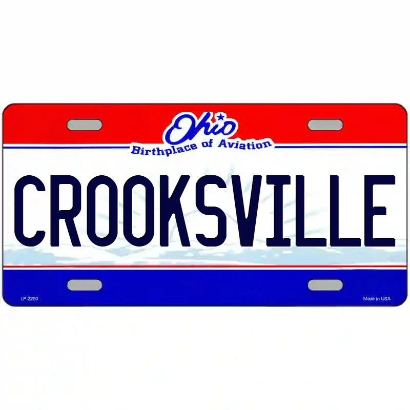 Crooksville Ohio Metal Sign
