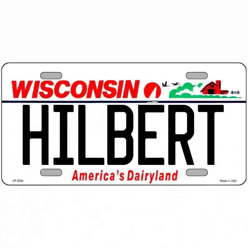Hilbert Wisconsin Metal Sign