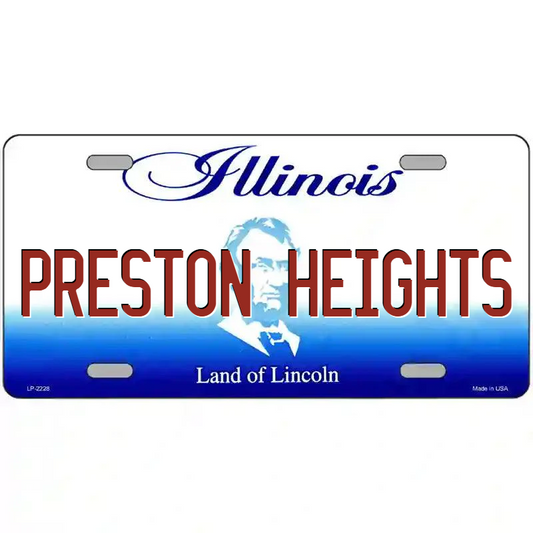 Preston Heights Illinois Metal Sign