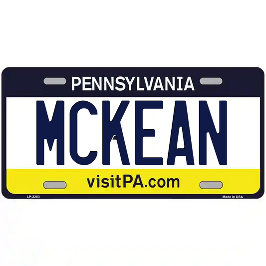 McKean Pennsylvania Metal Sign