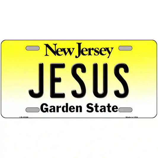 Jesus New Jersey Flag Metal Sign