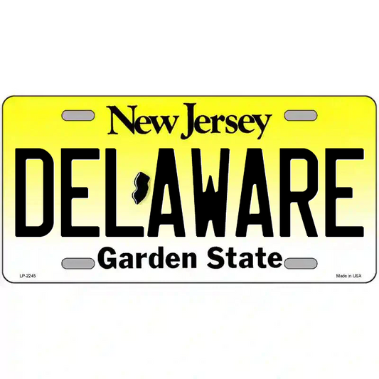 Delaware New Jersey Metal Sign