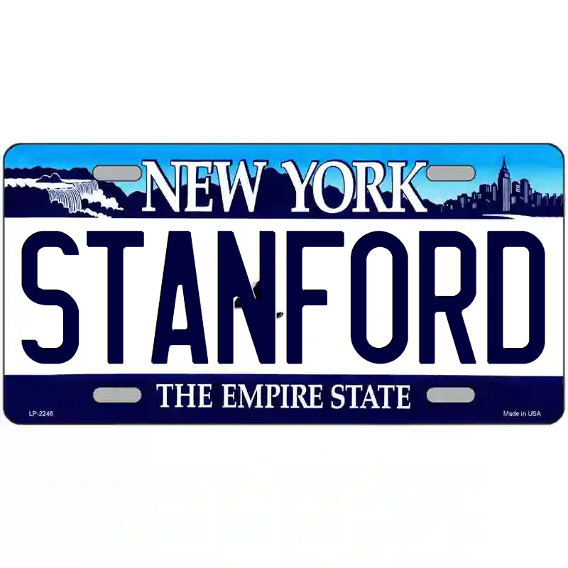 Standford New York Blue Metal Sign