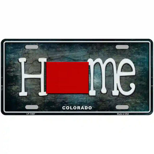 Colorado Staet Home Outline Metal Sign