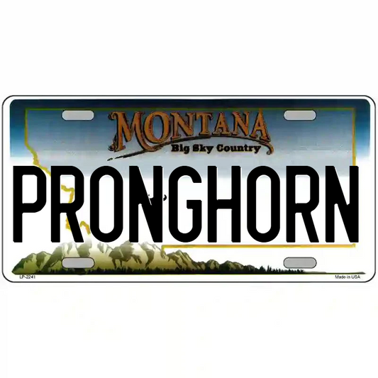 Pronghorn Montana Metal Sign
