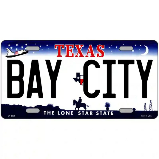 Bay City Texas Metal Sign
