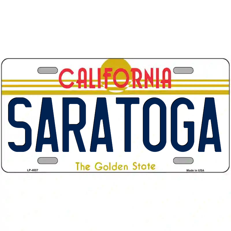 Saratoga California Metal Sign