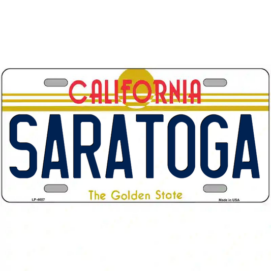 Saratoga California Metal Sign