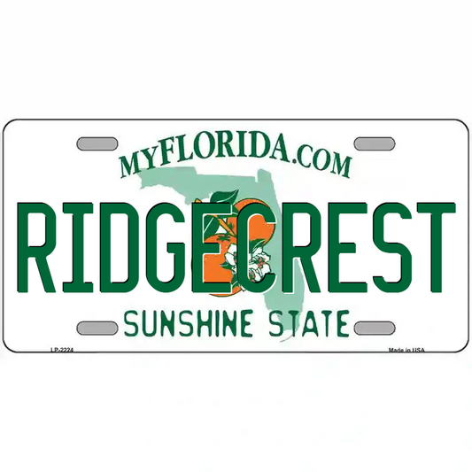 Ridgecrest Florida Metal Sign