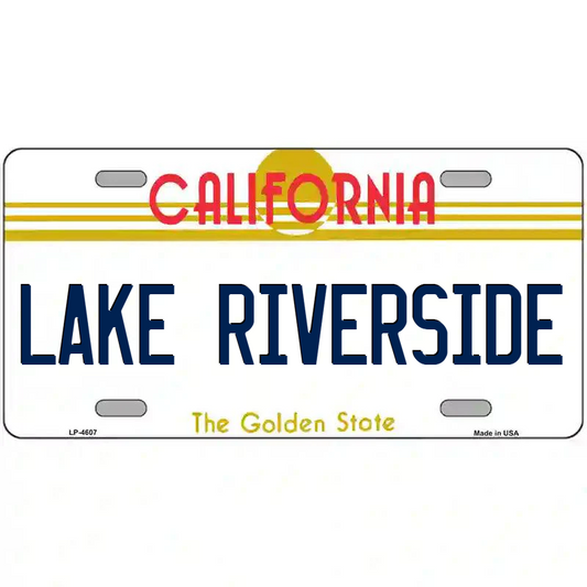 Lake Riverside California Metal Sign