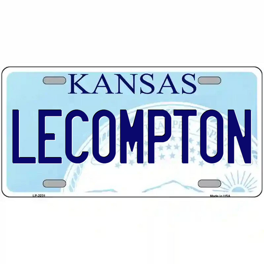 Lecompton Kansas Metal Sign