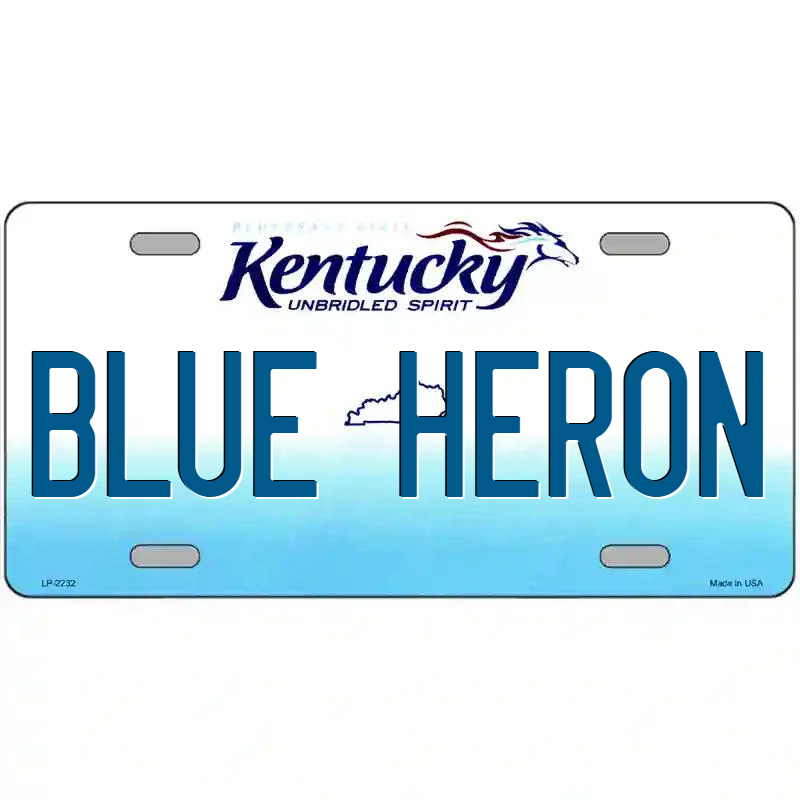 Blue Heron Kentucky Metal Sign