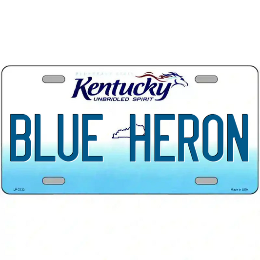 Blue Heron Kentucky Metal Sign