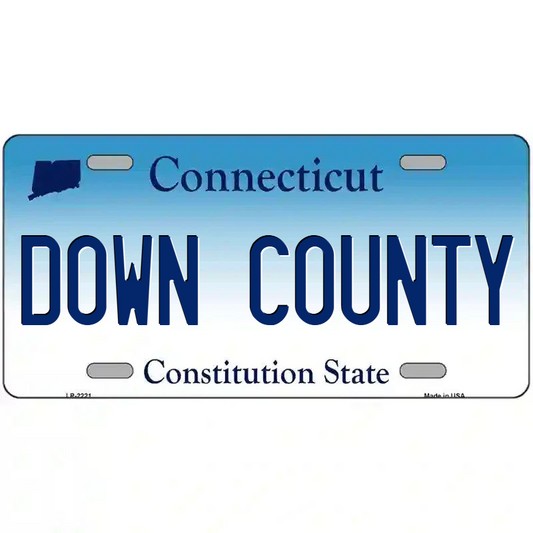 Down County Connecticut Metal Sign