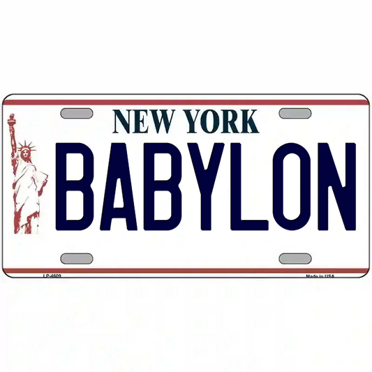 Babylon New York Statue of Liberty Metal Sign