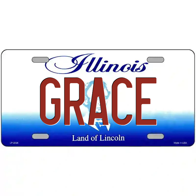 Grace Illinois Metal Sign