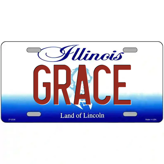 Grace Illinois Metal Sign