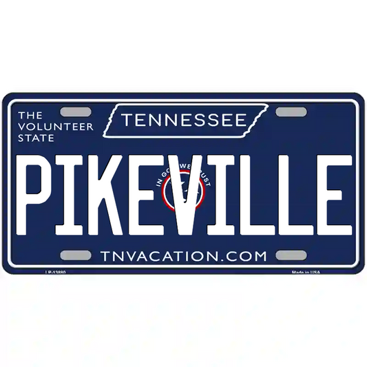 Pikeville Tennessee Blue Metal Sign