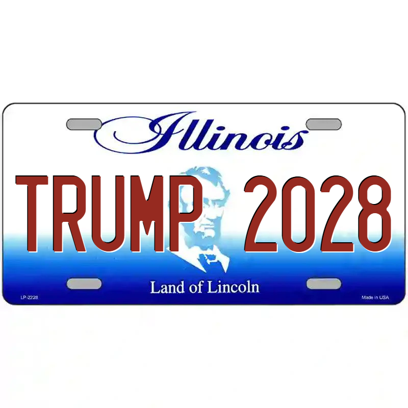 Trump 2028 Illinois Metal Sign
