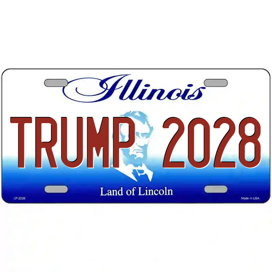 Trump 2028 Illinois Metal Sign