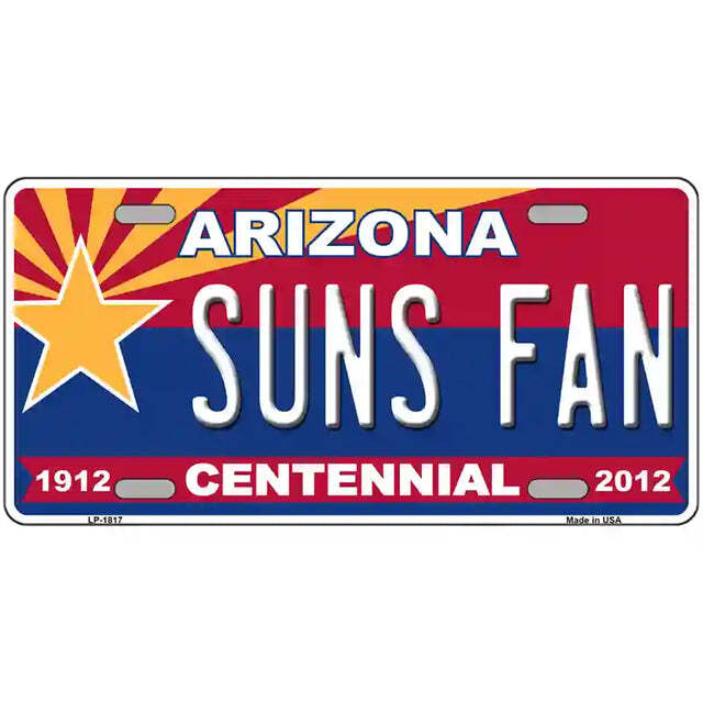Suns Fan Arizona Centennial Metal Sign
