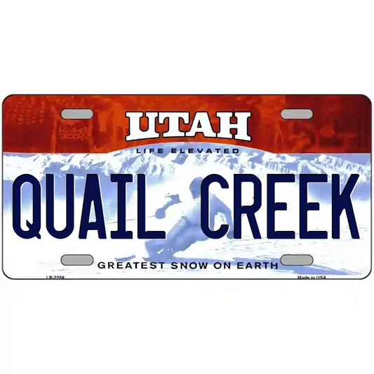 Quail Creek Utah Metal Sign