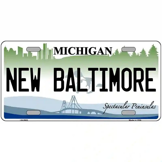 New Baltimore Michigan Metal Sign