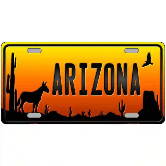 Donkey Arizona Scenic Metal Sign