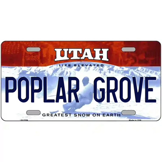 Poplar Grove Utah Metal Sign
