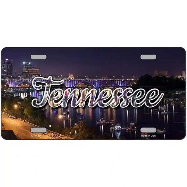 Tennessee Bridge Lights Metal Sign
