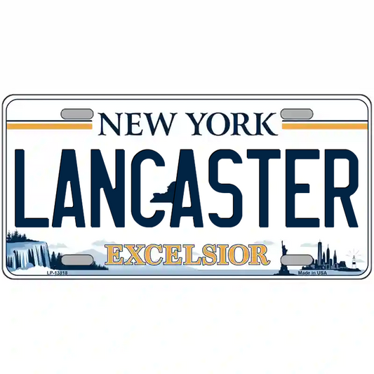 Lancaster New York Excelsior Metal Sign