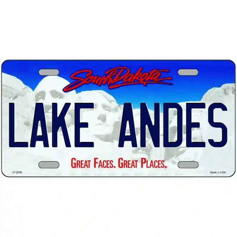 Lake Andes South Dakota Metal Sign