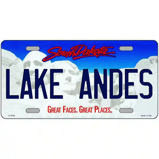 Lake Andes South Dakota Metal Sign