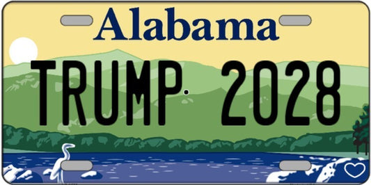 Trump 2028 Alabama Metal Sign