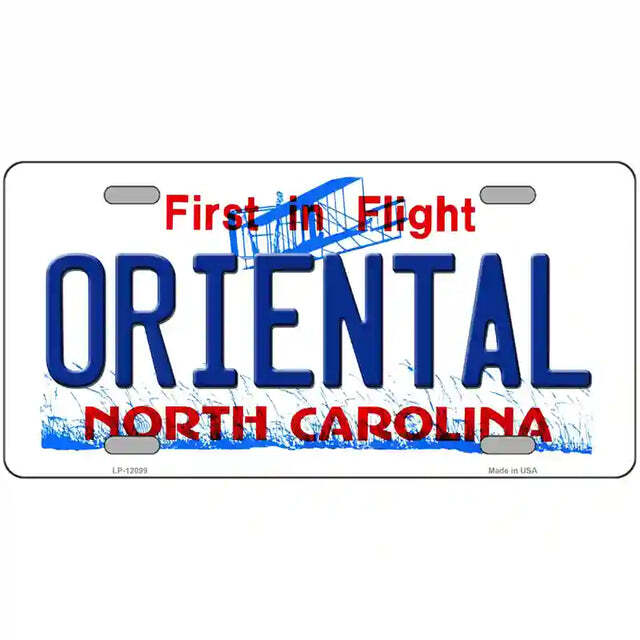 Oriental North Carolina Metal Sign