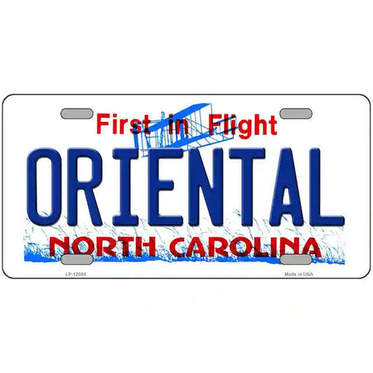 Oriental North Carolina Metal Sign