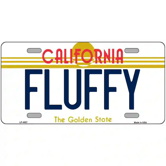 Fluffy California Metal Sign